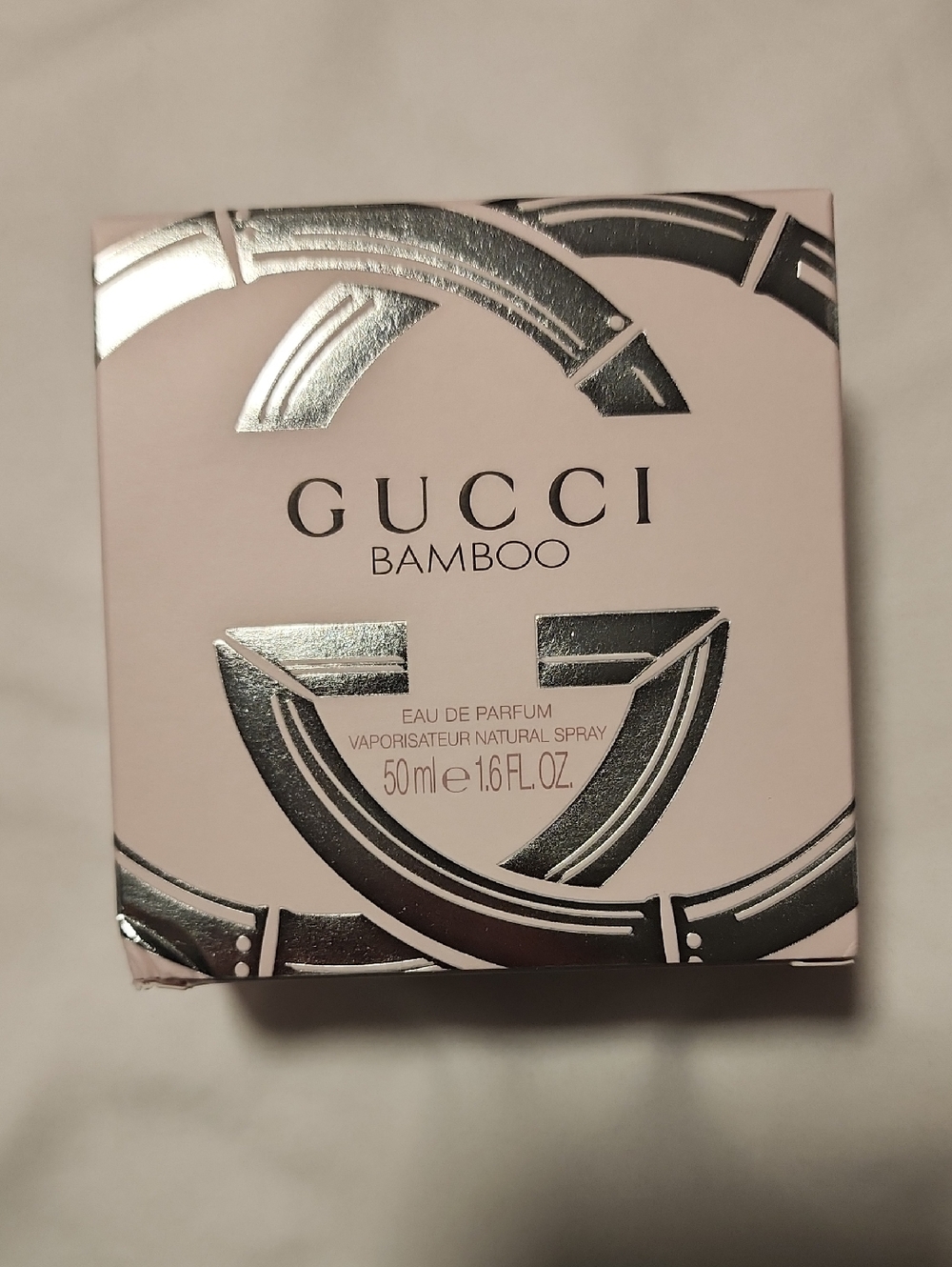 Gucci Bamboo Eau de Parfum Box - Light Pink & Metallic Silver Accents 1.6Fl OZ